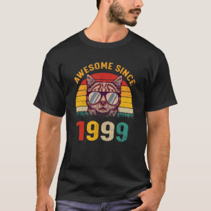 23e verjaardag vintage kat 23 jaar geweldig sinds t-shirt