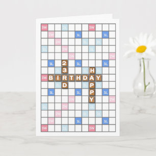 23e verjaardag, Word Game Board Kaart