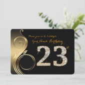 23ème, invitation d'anniversaire, diamant de (Debout devant)