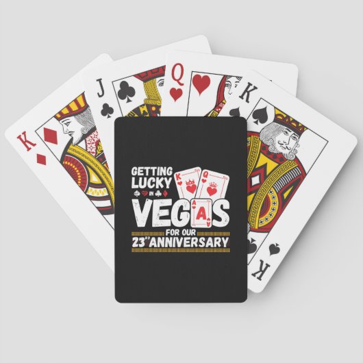 23rd Wedding Anniversary - Couples Las Vegas Trip Pokerkaarten (Achterkant)