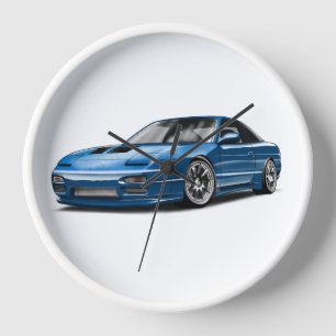 240sx blauwe auto tekening
