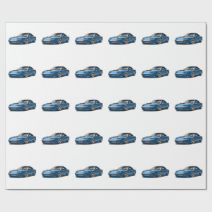 240sx blauwe auto tekening cadeaupapier