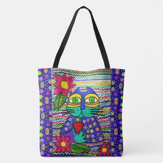 241- Kisa the Cat - Canvas tas (Achterkant)