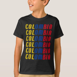 2425 Colombiaanse Vlag Voetbalshirt Sportuniform T-shirt