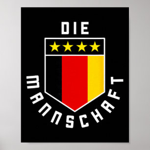 2425 Voetbalshirt met nationale vlag Sportuniform Poster