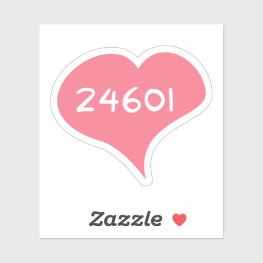 24601 Liefde Hart Vinyl Sticker (Vel)
