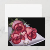 2466-Rode Rozen met Ring op Platter Kaart (Voorkant / Achterkant)