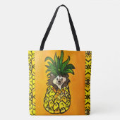248 - Egel en ananas - Canvas tas (Voorkant)