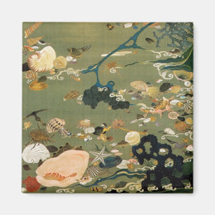 24. 貝 図, 若 甲 Shells, Jakuchu, Japan Art Magneet
