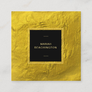 ~ 24.000 Gele goudolie Glitter Black Lijst Vierkante Visitekaartje
