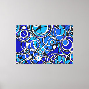 24_011, Geometrische Abstracte kunst Canvas Afdruk