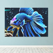 24_021, Betta viskunst, Canvas Afdruk (Insitu (Houten vloer))