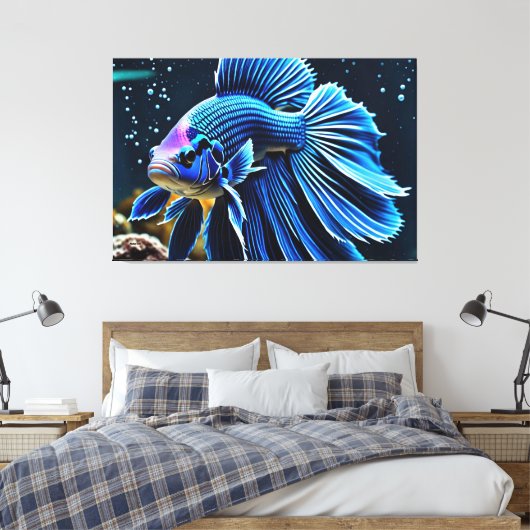 24_021, Betta viskunst, Canvas Afdruk (Insitu (Slaapkamer))