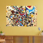 24_024, Splatter Abstract Canvas Afdruk (Insitu (Woonkamer))