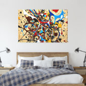24_024, Splatter Abstract Canvas Afdruk (Insitu (Slaapkamer))