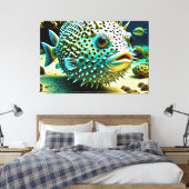 24_026, kogelvis, canvas afdruk (Insitu (Slaapkamer))