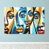 24_027, kubist tegenover Abstracte kunst Canvas Afdruk (Insitu (Houten vloer))