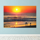 24_039, Sunrise Beach Canvas Afdruk (Insitu (Houten vloer))
