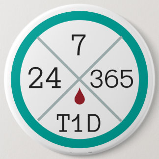 24-07-365 T1D Life Jumbo Button