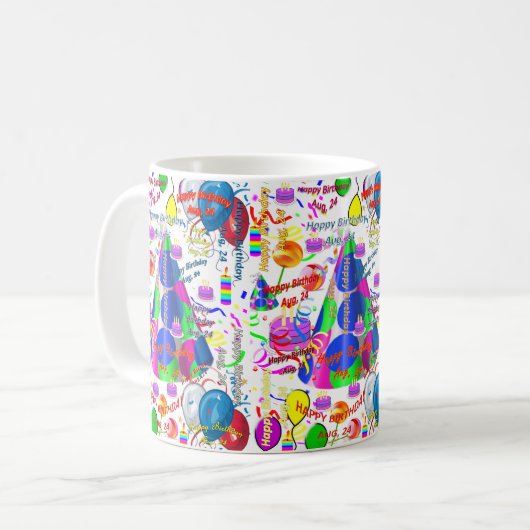 24 août Mug d'anniversaire (Devant gauche)