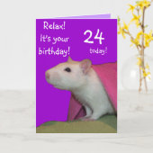 24 aujourd'hui personnalisable carte anniversaire (Fleur jaune)