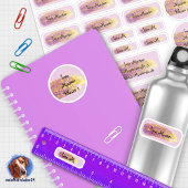 24 autocollants Pinselétalage Lila - Glitzer |