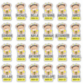24 Baby Beer Bijenkostuum School Sticker (Voorkant)