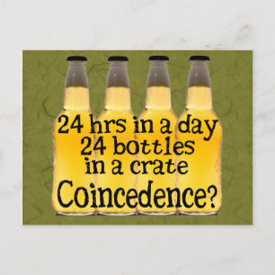 24 Bierflesjes Briefkaart
