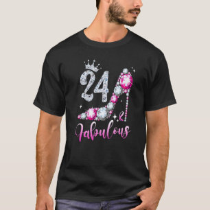 24 en 24e verjaardag hoge-hiel-schokgolf t-shirt