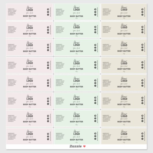 24 Étiquettes à thème bio naturel Beurre (Feuille)