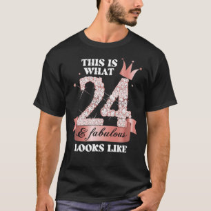 24 & Fabulous I Black Peach Party Group Candid Pho T-shirt