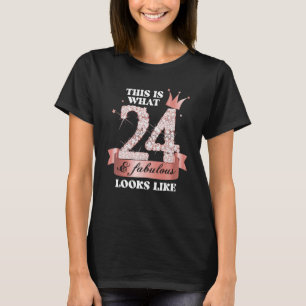 24 & Fabulous I Black Peach Party Group Candid Pho T-shirt