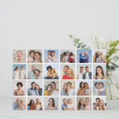 24 Fotocollage bewerkbare kleur Kaart / flyer (Staand voorkant)