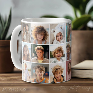 24 Fotosamenstelling - Minimaal wit raster Koffiemok