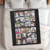 24 Fotosjabloon Collage met aangepaste tekst Fleece Deken