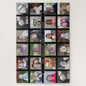24 Fotosjabloon Collage met aangepaste tekst Legpuzzel (Verticaal)