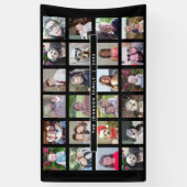 24 Fotosjabloon Collage met aangepaste tekst Spandoek (Verticaal)