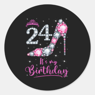 24 Het is mijn K hoge hak 24e Ronde Sticker