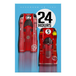 24 Hours 1970 Herrmann vs Ickx Perfect Poster