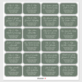 24 Individuele Script Bruiloft Gast Adresetiketten Sticker (Vel)