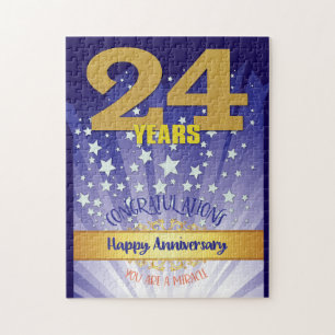 24 Jaar Hersteldatum Vet Numeriek Legpuzzel