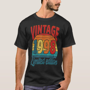 24 Jaar Oud Dag Vintage 1998 24e Verjaardag T-shirt
