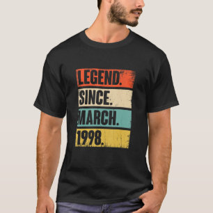 24 jaar oude legering sinds maart 1998 24e verjaar t-shirt