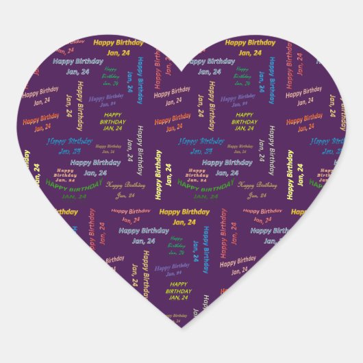 24 januari, 24-jarige Sticker (Voorkant)