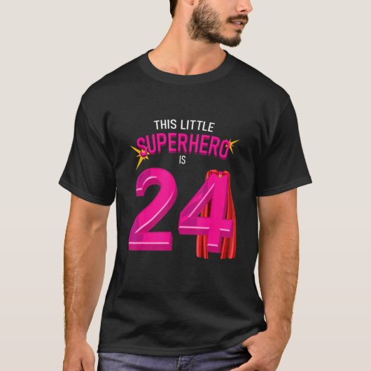 24-jarige 24e verjaardag t-shirt (Voorkant)