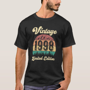 24-jarige geboren in 1998 24e geboortedag t-shirt