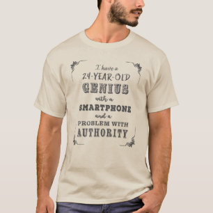 24-jarige genie t-shirt