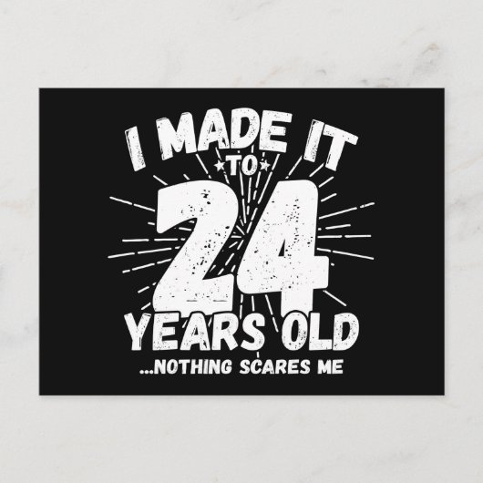 24-jarige sarcastische meme grappige 24e verjaarda briefkaart (Voorkant)