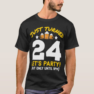 24-jarige tot 24e verjaardag van de biergek t-shirt