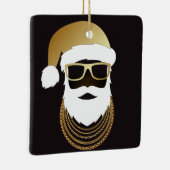 24 Karat Hip hop Père Noël Ornement (Droite)
